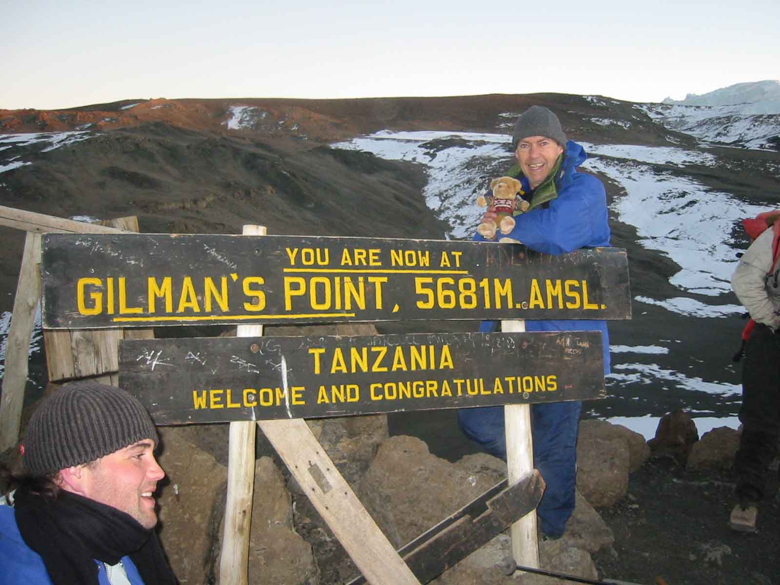 My brother climbing Killamanjaro